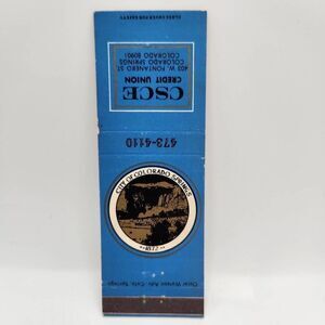 Vintage Matchbook CSCE Credit Union Colorado Springs Memorabilia